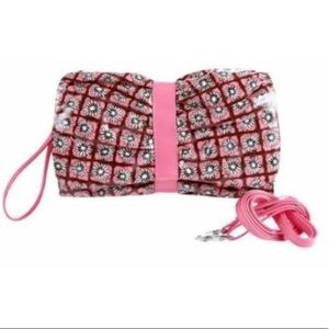 Vera Bradley Mocha Rouge Cross Body Clutch